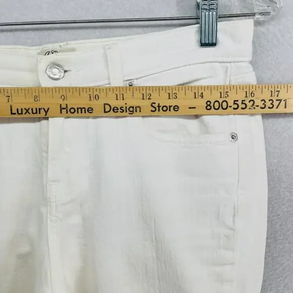 J.CREW Jeans Womens 26 Slim Broken in Boyfriend Stretch Denim Cotton White - Picture 10 of 14